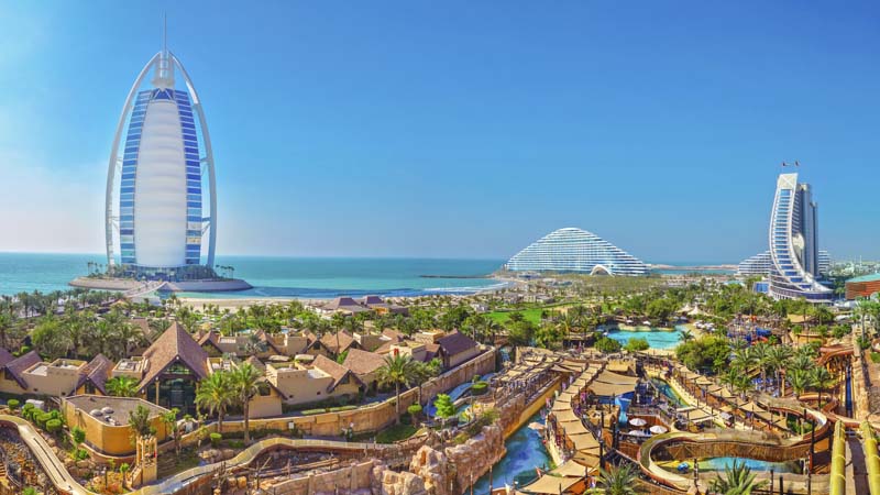 Top view of the resort in Dubai